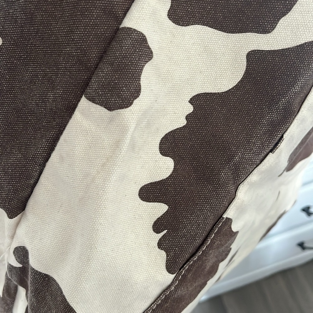 EUC urban outfitters x baggu Cow Print canvas big pocket Tote Bag - Picture 4 of 6